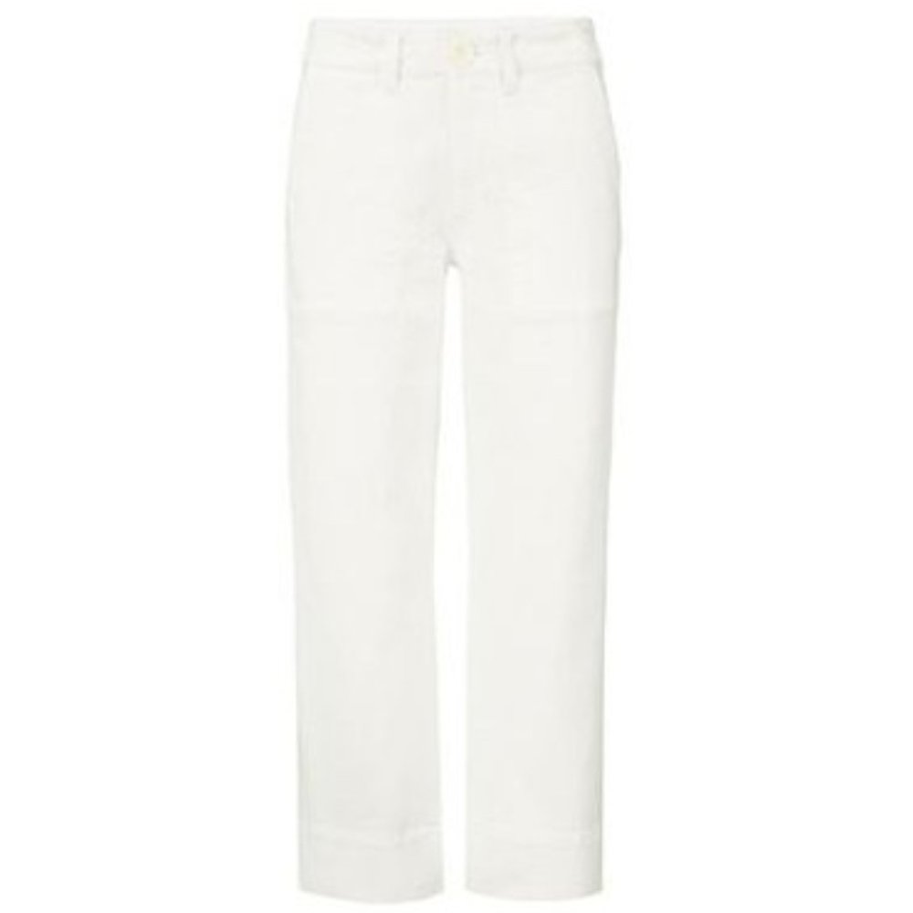 cabi Jean - White -- Wide-Leg Crop -- Sz 10